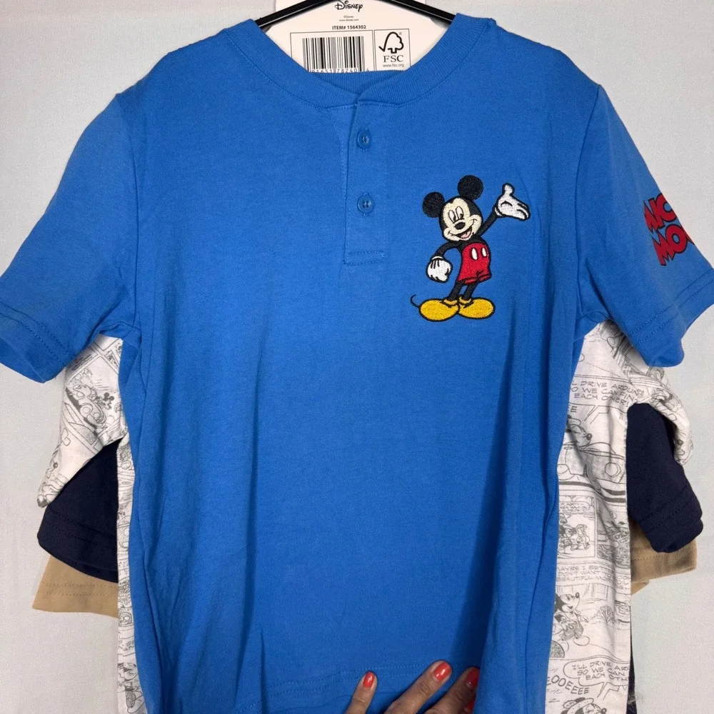 NWT Disney Mickey Mouse and Friends Kids 4-Pack Graphic Tees Boy's Size 6